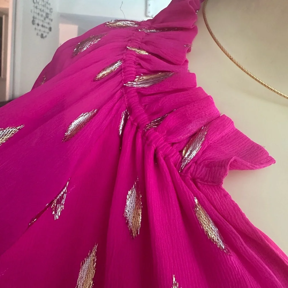 Lilly Pulitzer Vibrant Pink Asymmetrical Dress - Picture 6 of 9
